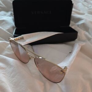 Versace Gold Aviator Sunglasses